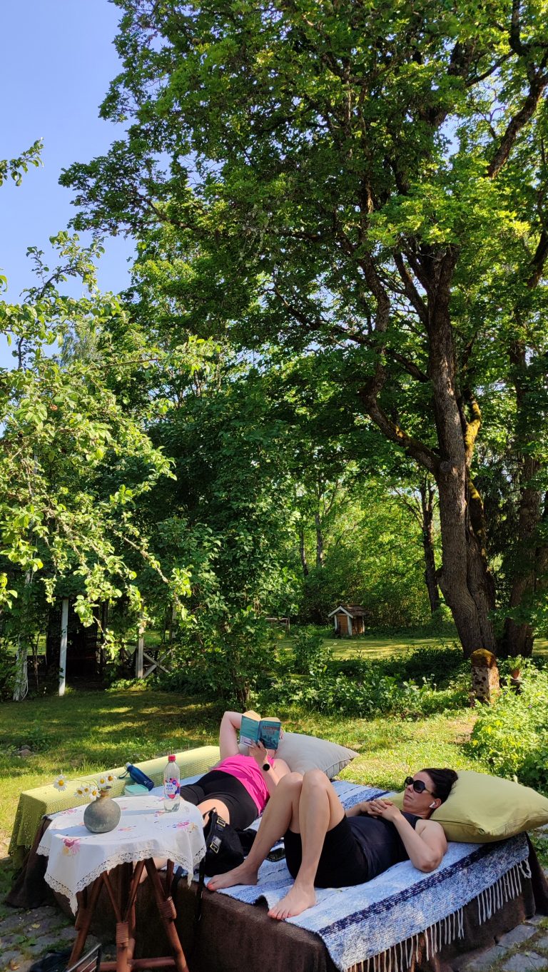 Outside on the yard